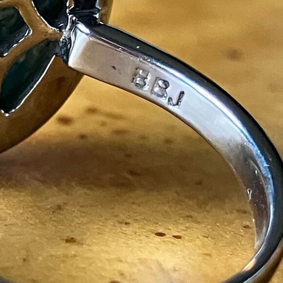 Russian Amazonite Sterling Silver Ring Size 7 - Picture 7 of 10